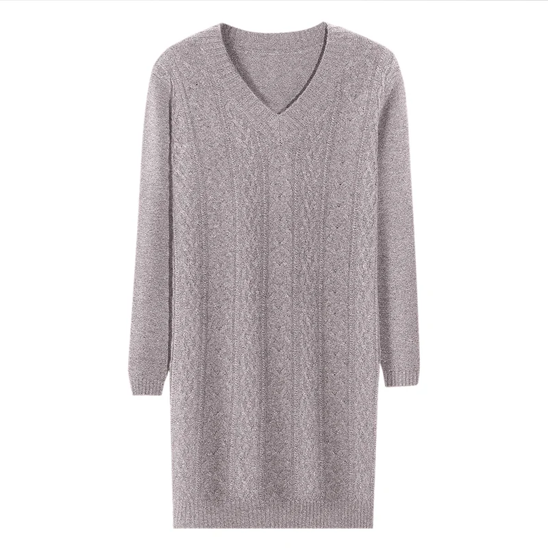 100% Cashmere, Cashmere crew-neck sweater — Green, 14–15.5µm, Cashmere Garment / Women — detail view 4