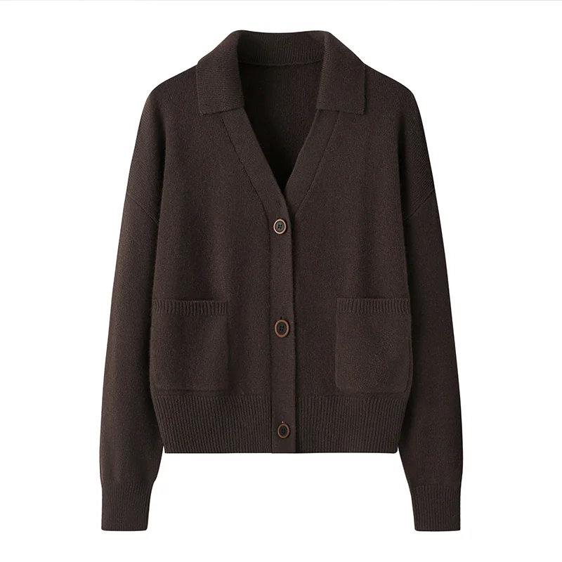 100% Cashmere, Cashmere crew-neck sweater — Camel, 14–15.5µm, Cashmere Garment / Women — detail view 2