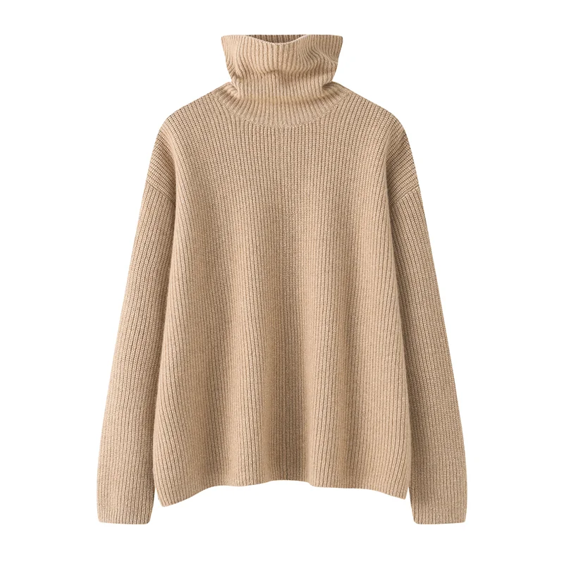 100% Cashmere, Cashmere crew-neck sweater — Grey, 14–15.5µm, Cashmere Garment / Women — detail view 3