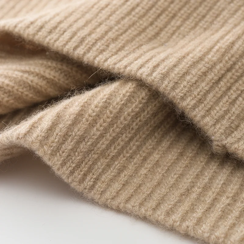 100% Cashmere, Cashmere crew-neck sweater — Grey, 14–15.5µm, Cashmere Garment / Women — detail view 4
