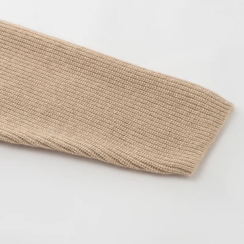 100% Cashmere, Cashmere crew-neck sweater — Grey, 14–15.5µm, Cashmere Garment / Women — detail view 5