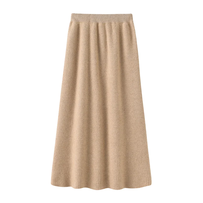 Cashmere knit skirt — Grey Skirt