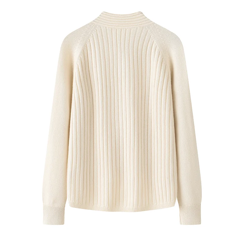 Cashmere crew-neck sweater — White Cable — Cashmere Sweaters & Knitwear, 100% Cashmere