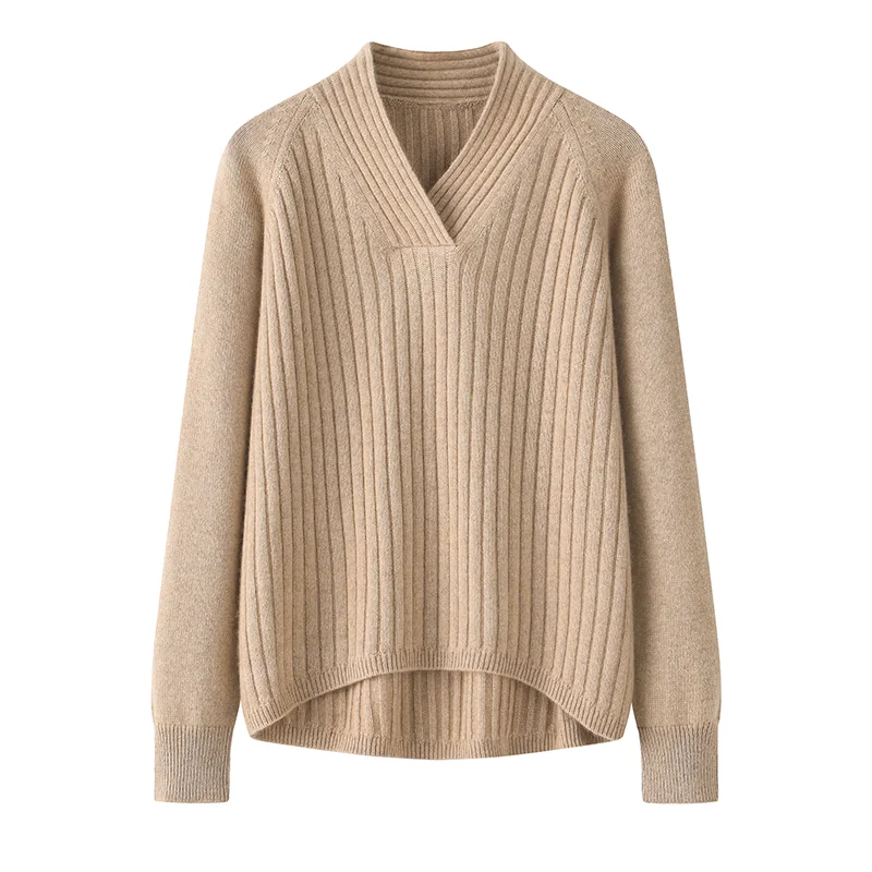 100% Cashmere, Cashmere crew-neck sweater — White Cable, 14–15.5µm, Cashmere Garment / Women — detail view 3