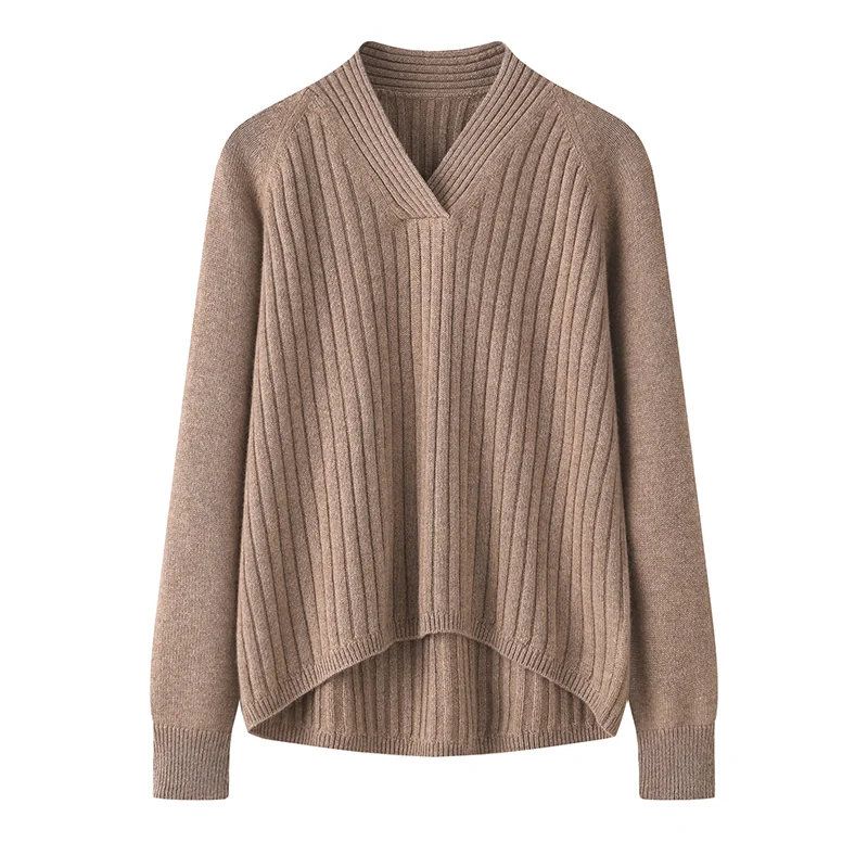 100% Cashmere, Cashmere crew-neck sweater — White Cable, 14–15.5µm, Cashmere Garment / Women — detail view 4