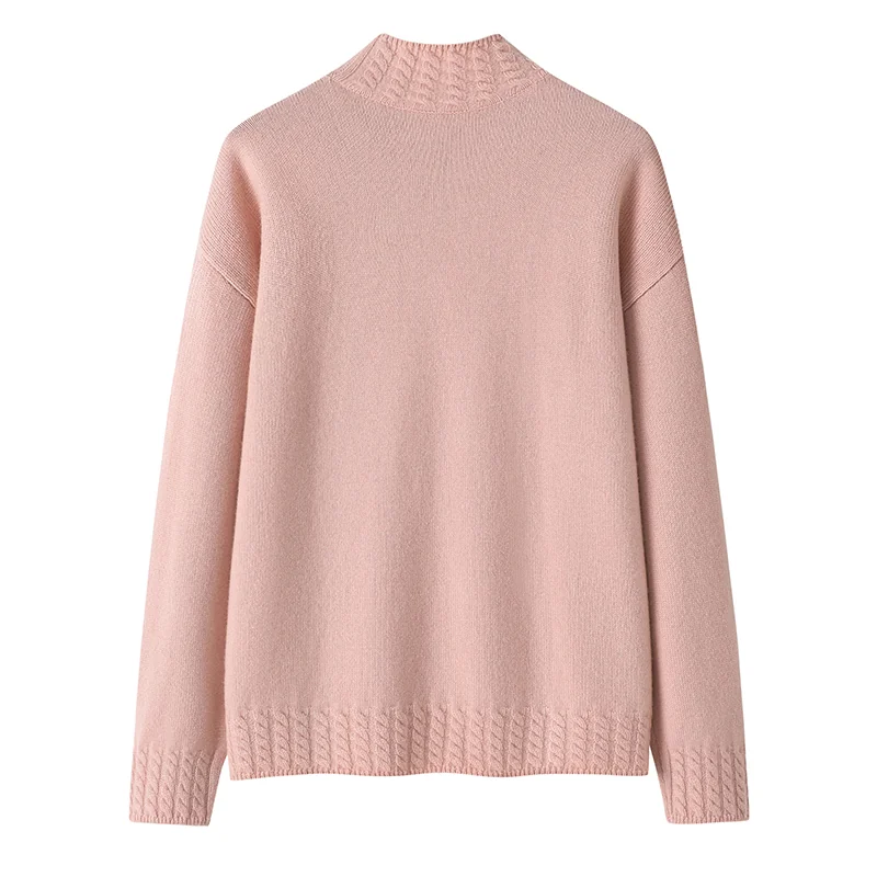 Cashmere crew-neck sweater — White — Cashmere Sweaters & Knitwear, 100% Cashmere