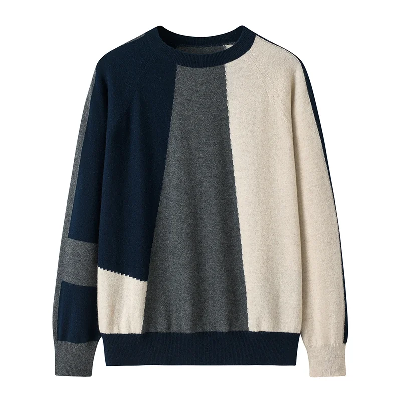 100% Cashmere, Cashmere button-front cardigan — Grey Colour-block zip, 14–15.5µm, Cashmere Garment / Women — detail view 3