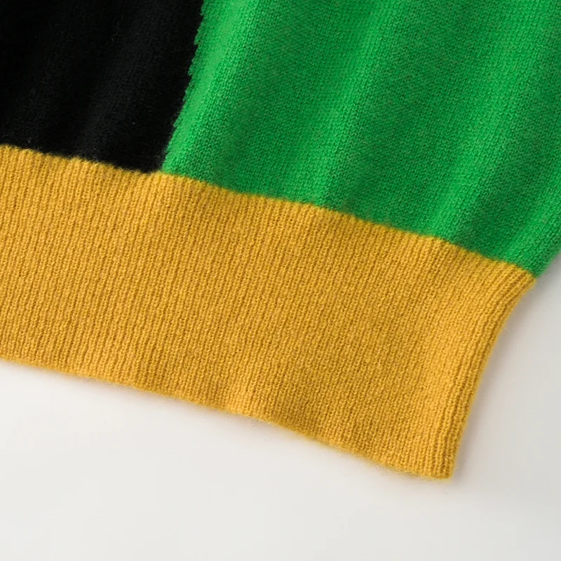 100% Cashmere, Cashmere button-front cardigan — Grey Colour-block zip, 14–15.5µm, Cashmere Garment / Women — detail view 6