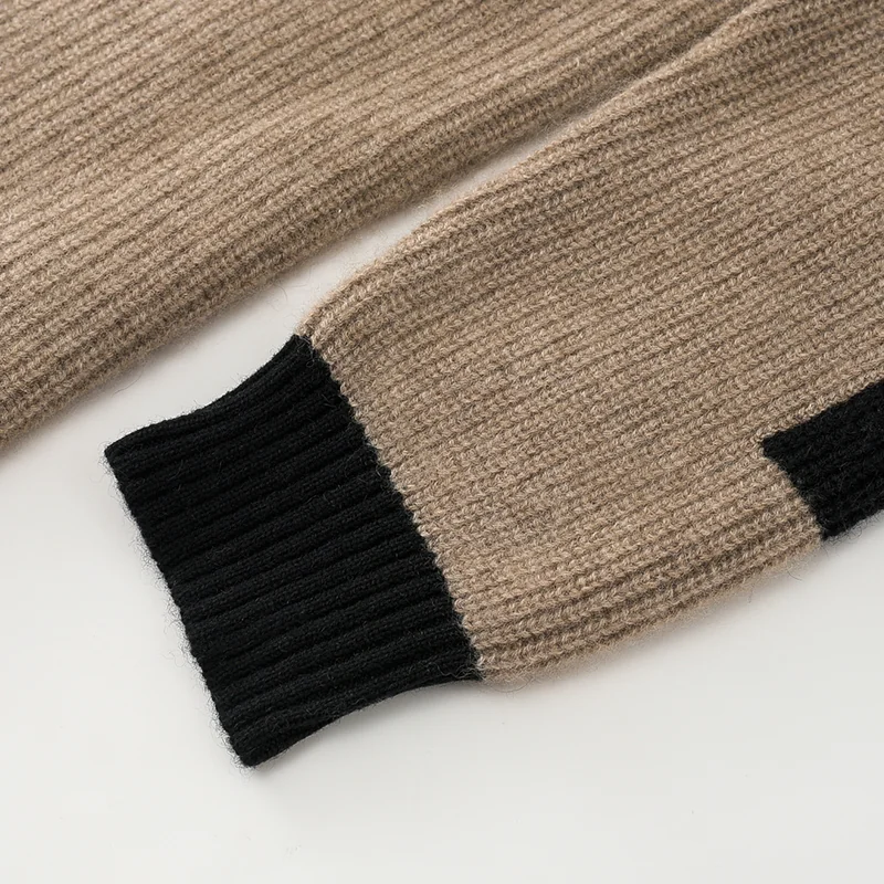 100% Cashmere, Cashmere crew-neck sweater — Grey, 14–15.5µm, Cashmere Garment / Women — detail view 5