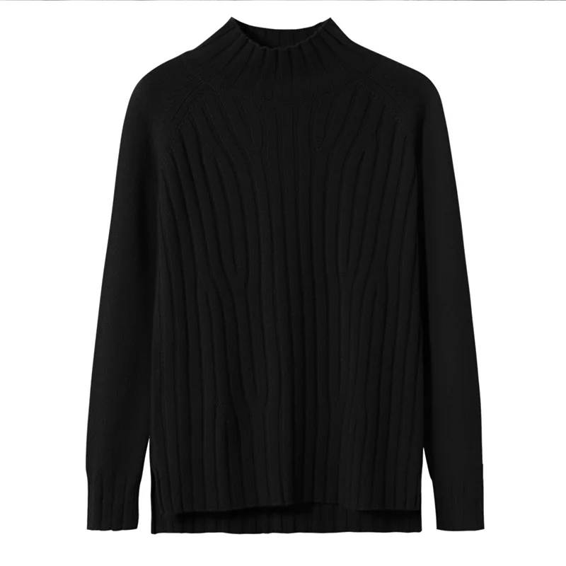 100% Cashmere, Cashmere crew-neck sweater — Grey, 14–15.5µm, Cashmere Garment / Women — detail view 7