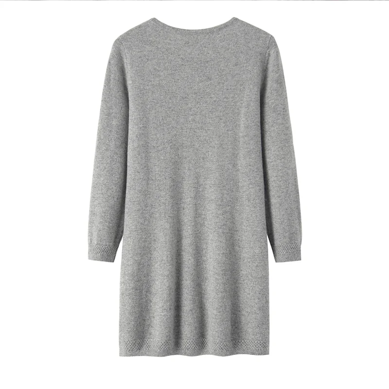 Cashmere crew-neck sweater — Grey — Cashmere Sweaters & Knitwear, 100% Cashmere