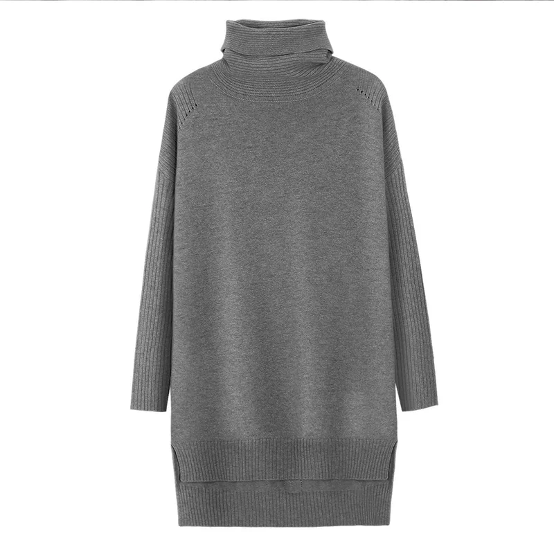 100% Cashmere, Cashmere crew-neck sweater — Grey Half-zip, 14–15.5µm, Cashmere Garment / Women — detail view 2
