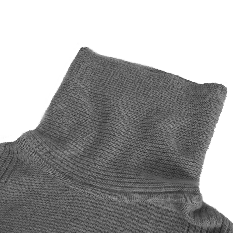 100% Cashmere, Cashmere crew-neck sweater — Grey Half-zip, 14–15.5µm, Cashmere Garment / Women — detail view 6