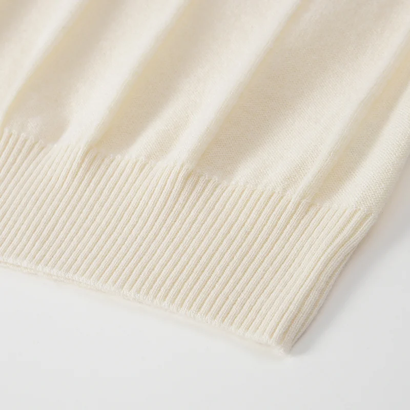 100% Cashmere, Cashmere crew-neck sweater — Grey, 14–15.5µm, Cashmere Garment / Women — detail view 5
