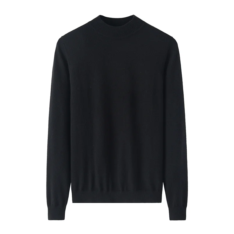 100% Cashmere, Cashmere crew-neck sweater — Grey Half-zip worsted, 14–15.5µm, Cashmere Garment / Women — detail view 4