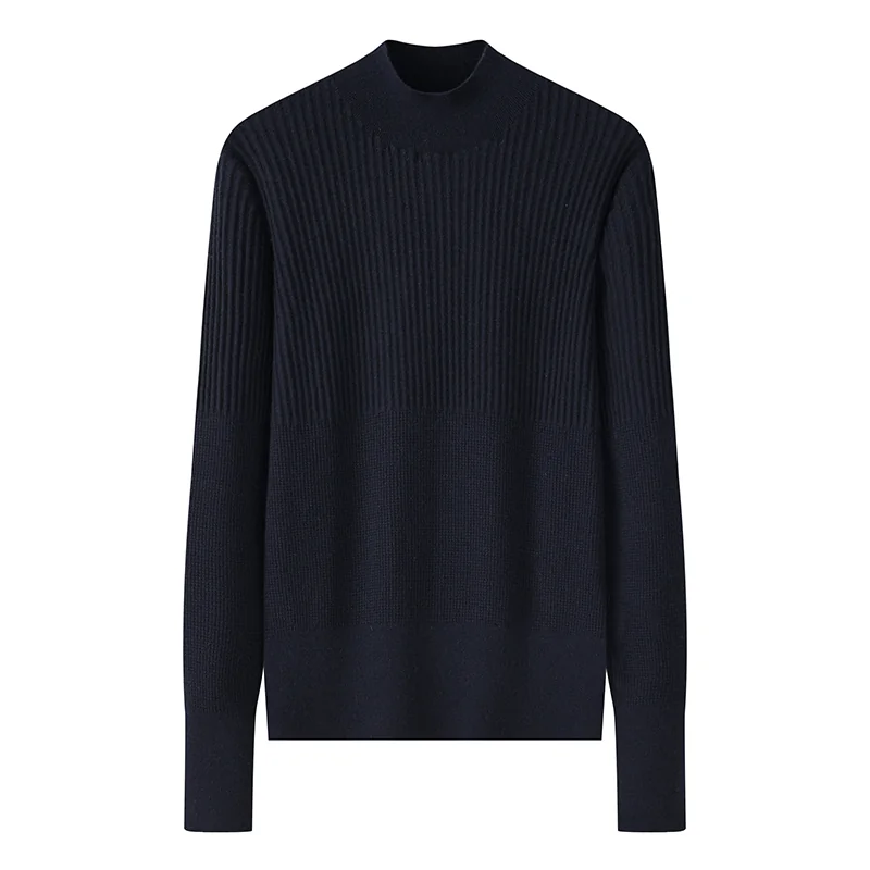 100% Cashmere, Cashmere crew-neck sweater — Beige Worsted, 14–15.5µm, Cashmere Garment / Women — detail view 4