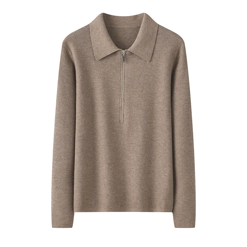 100% Cashmere, Cashmere button-front cardigan — Grey Shirt collar, 14–15.5µm, Cashmere Garment / Women — detail view 2