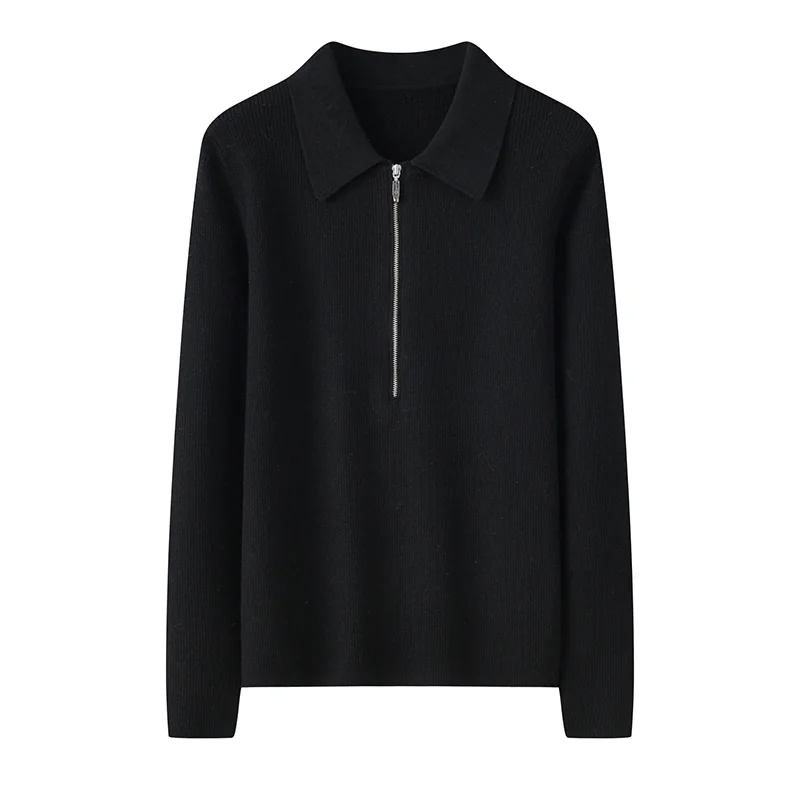 100% Cashmere, Cashmere button-front cardigan — Grey Shirt collar, 14–15.5µm, Cashmere Garment / Women — detail view 3