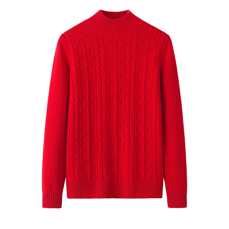 100% Cashmere, Cashmere crew-neck sweater — White, 14–15.5µm, Cashmere Garment / Women — detail view 4
