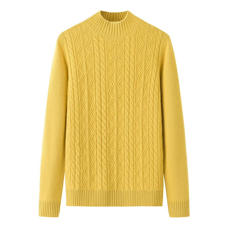 100% Cashmere, Cashmere crew-neck sweater — White, 14–15.5µm, Cashmere Garment / Women — detail view 5