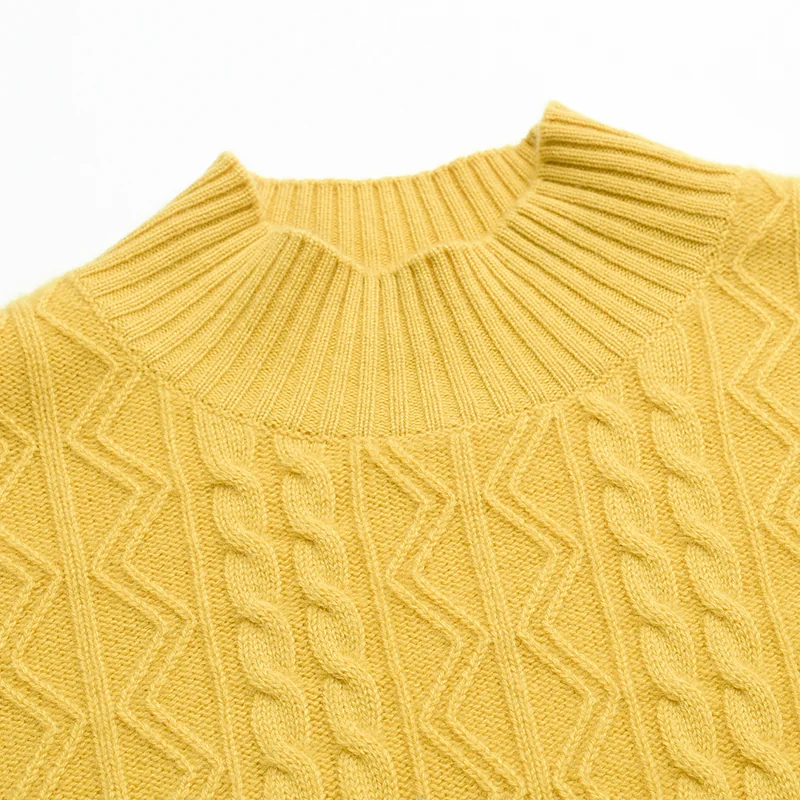 100% Cashmere, Cashmere crew-neck sweater — White, 14–15.5µm, Cashmere Garment / Women — detail view 8