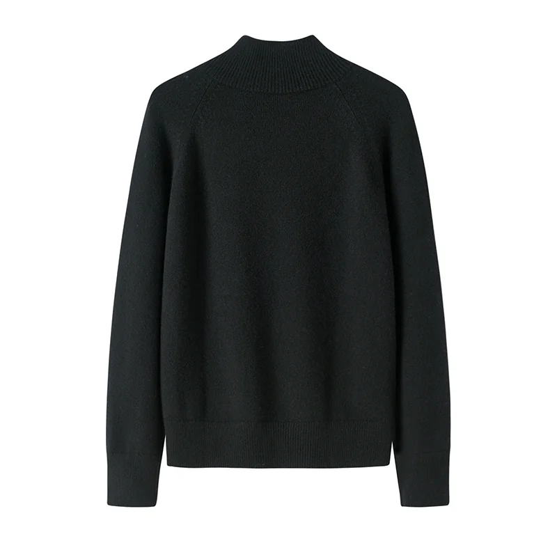 100% Cashmere, Cashmere crew-neck sweater — White, 14–15.5µm, Cashmere Garment / Women — detail view 9