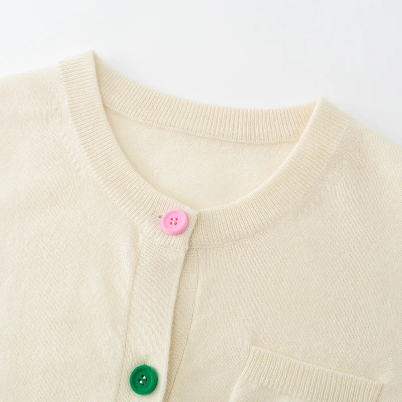 100% Cashmere, Cashmere crew-neck sweater — White, 14–15.5µm, Cashmere Garment / Women — detail view 6