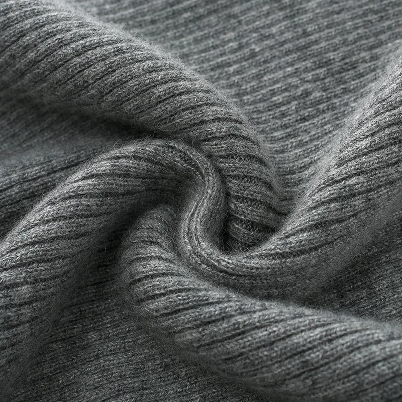 100% Cashmere, Cashmere knit skirt — Grey Skirt, 14–15.5µm, Cashmere Garment / Women — detail view 6
