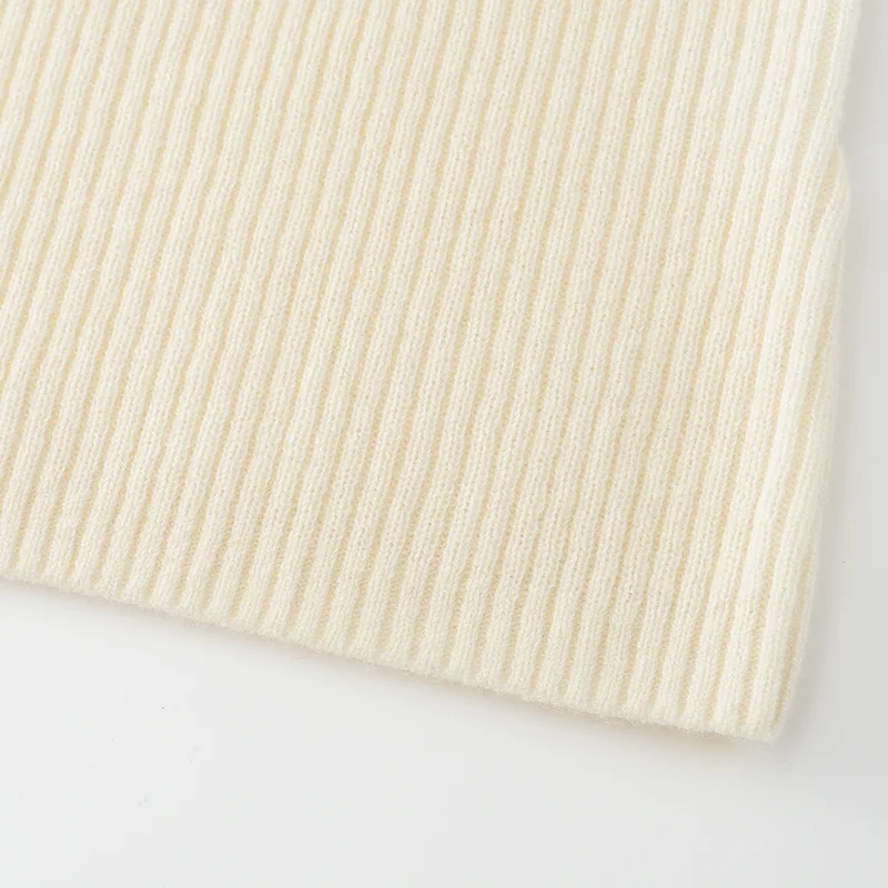 100% Cashmere, Cashmere sleeveless vest — White Tank, 14–15.5µm, Cashmere Garment / Women — detail view 4