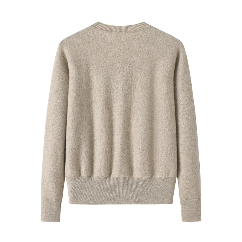 Cashmere crew-neck sweater — Grey — Cashmere Sweaters & Knitwear, 100% Cashmere
