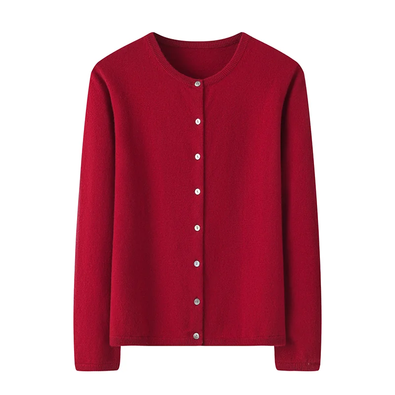100% Cashmere, Cashmere crew-neck sweater — Blue, 14–15.5µm, Cashmere Garment / Women — detail view 6
