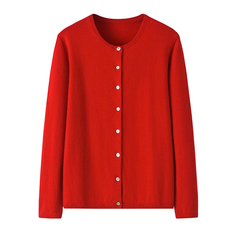 100% Cashmere, Cashmere crew-neck sweater — Blue, 14–15.5µm, Cashmere Garment / Women — detail view 7