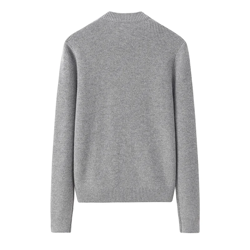 100% Cashmere, Cashmere knit sweater — Grey Chinese marketing overlay, 14–15.5µm, Cashmere Garment / Women — detail view 2