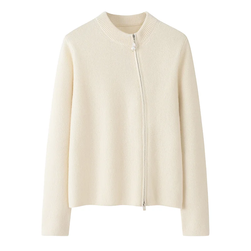 100% Cashmere, Cashmere knit sweater — Grey Chinese marketing overlay, 14–15.5µm, Cashmere Garment / Women — detail view 4
