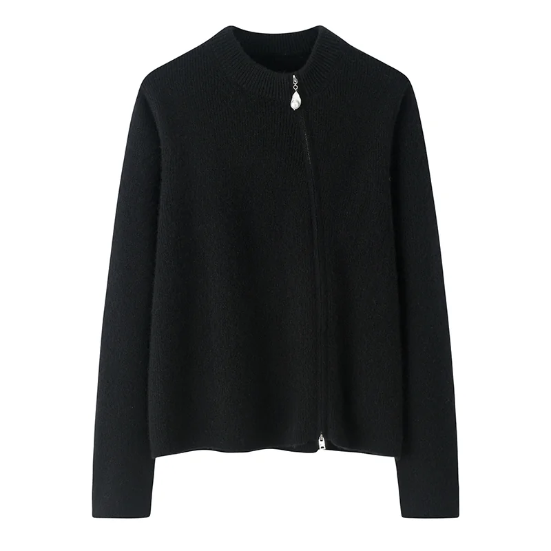 100% Cashmere, Cashmere knit sweater — Grey Chinese marketing overlay, 14–15.5µm, Cashmere Garment / Women — detail view 5