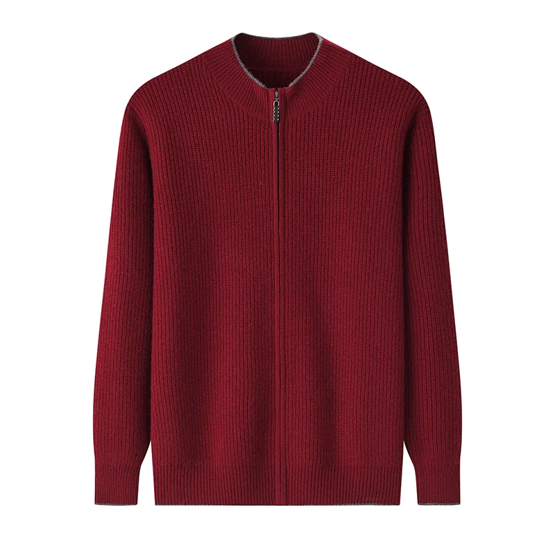 100% Cashmere, Cashmere crew-neck sweater — Grey, 14–15.5µm, Cashmere Garment / Men — detail view 4