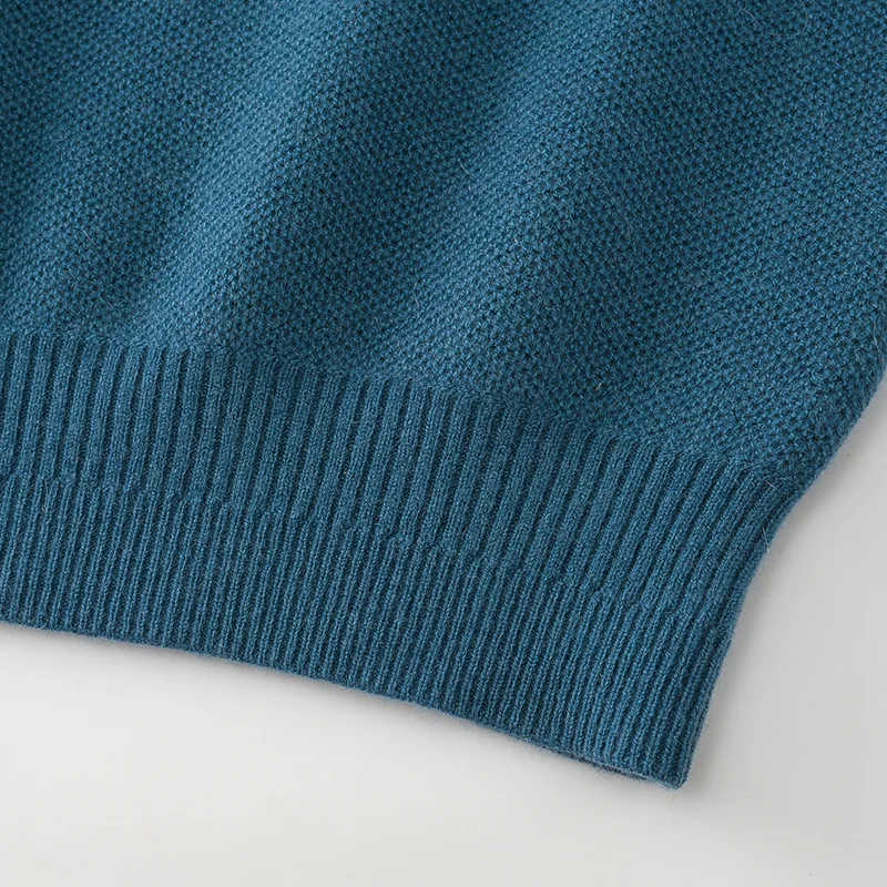 100% Cashmere, Cashmere crew-neck sweater — Grey, 14–15.5µm, Cashmere Garment / Men — detail view 5