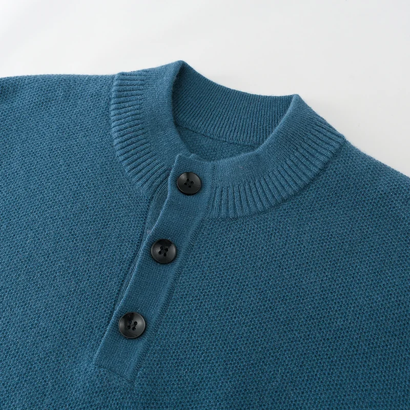 100% Cashmere, Cashmere crew-neck sweater — Grey, 14–15.5µm, Cashmere Garment / Men — detail view 7
