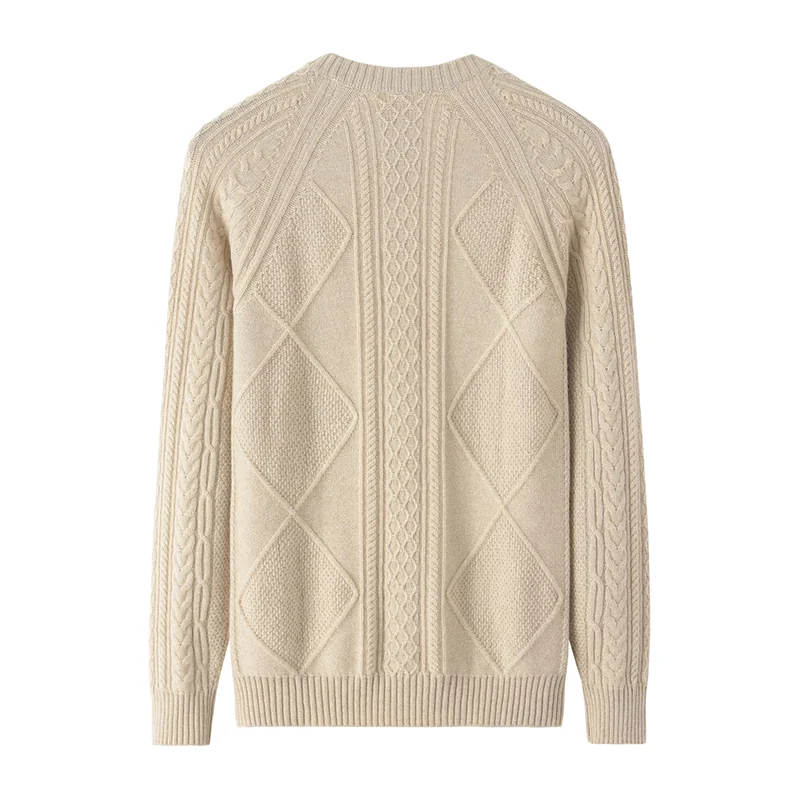 Cashmere crew-neck sweater — Green Cable — Cashmere Sweaters & Knitwear, 100% Cashmere