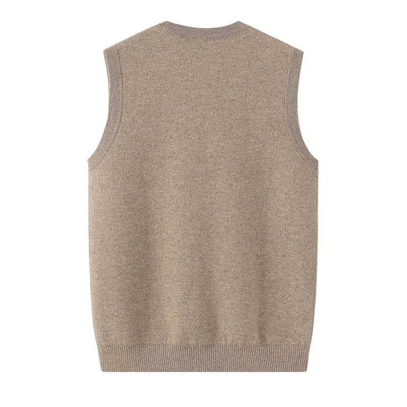 Cashmere sleeveless vest — Grey Vest
