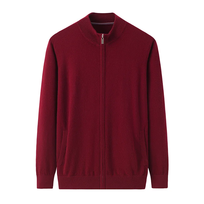100% Cashmere, Cashmere crew-neck sweater — Grey, 14–15.5µm, Cashmere Garment / Men — detail view 6