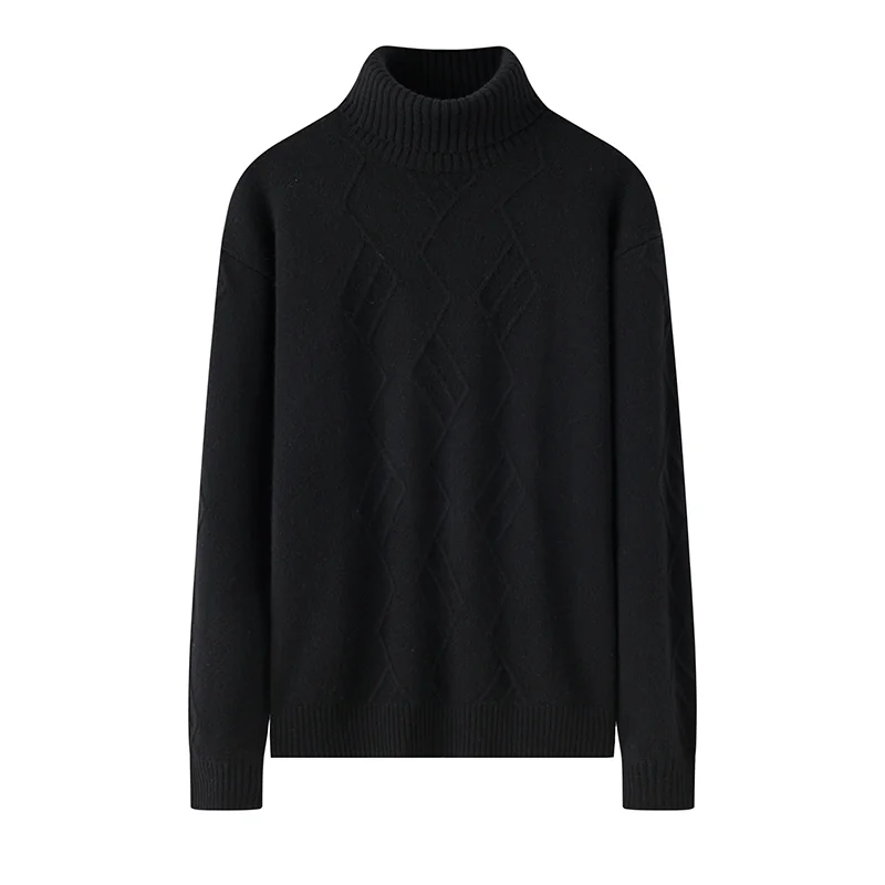 100% Cashmere, Cashmere crew-neck sweater — Green, 14–15.5µm, Cashmere Garment / Men — detail view 4