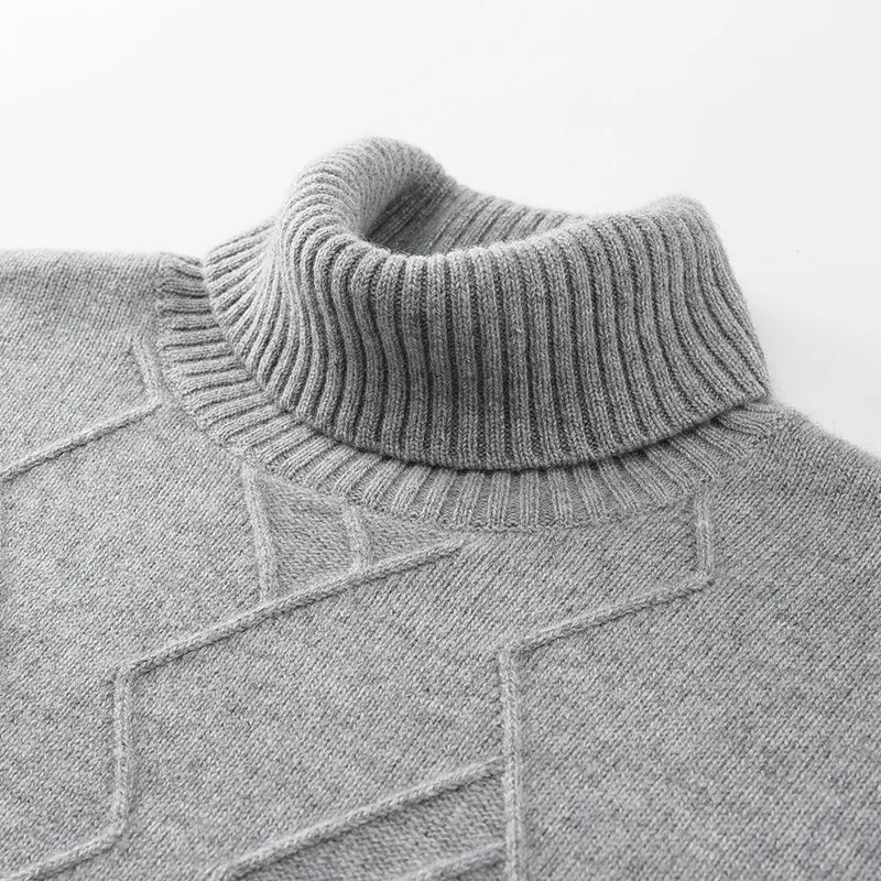 100% Cashmere, Cashmere crew-neck sweater — Green, 14–15.5µm, Cashmere Garment / Men — detail view 7