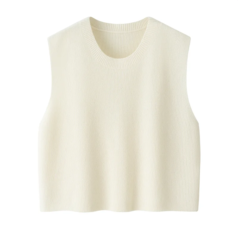 100% Cashmere, Cashmere crew-neck sweater — Pink Striped, 14–15.5µm, Cashmere Garment / Women — detail view 3