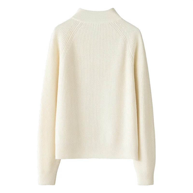 100% Cashmere, Cashmere crew-neck sweater — Grey Striped, 14–15.5µm, Cashmere Garment / Women