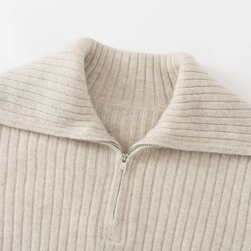 100% Cashmere, Cashmere crew-neck sweater — Grey Two-piece set, 14–15.5µm, Cashmere Garment / Women — detail view 7
