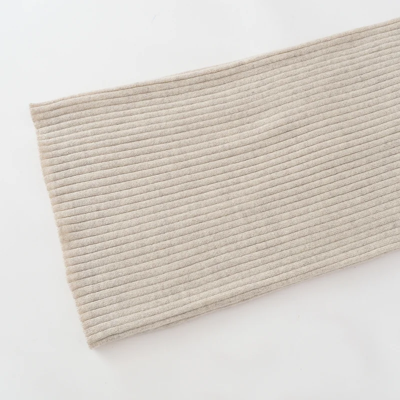 100% Cashmere, Cashmere knit trousers — Grey Trousers, 14–15.5µm, Cashmere Garment / Women — detail view 6