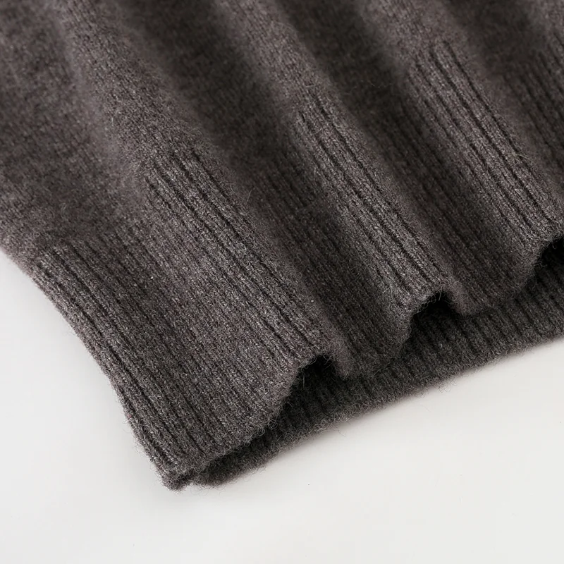 100% Cashmere, Cashmere sleeveless vest — Camel Asymmetric vest, 14–15.5µm, Cashmere Garment / Women — detail view 7