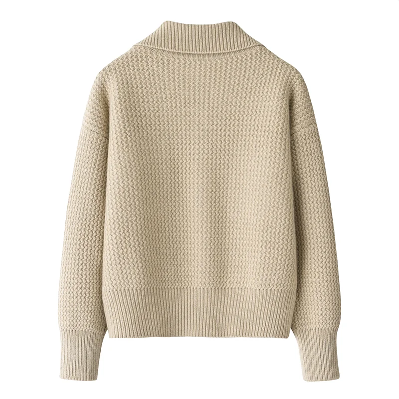 Cashmere crew-neck sweater — Green Striped — Cashmere Sweaters & Knitwear, 100% Cashmere
