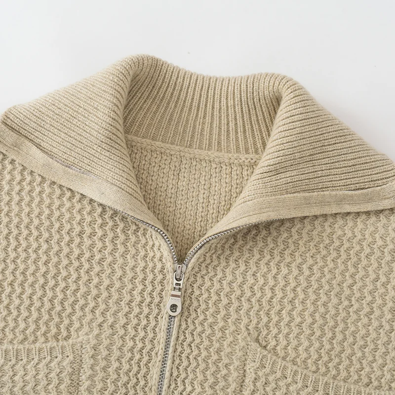 100% Cashmere, Cashmere crew-neck sweater — Green Striped, 14–15.5µm, Cashmere Garment / Women — detail view 7